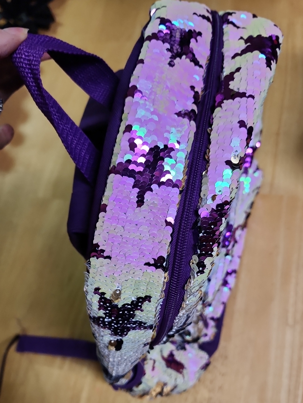 Accessory Innovations Kids Purple Reversible Sequin Star Backpack & Lunchbox Set - Picture 16 of 16